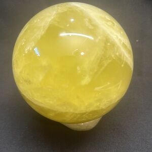2.85LB Natural citrine quartz sphere crystal ball healing care reiki gem 97 mm